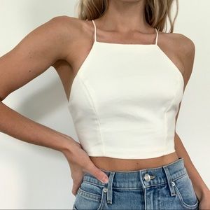 White Crop Top